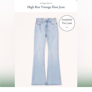 Vintage High Rise Flare Jeans - Light Blue
